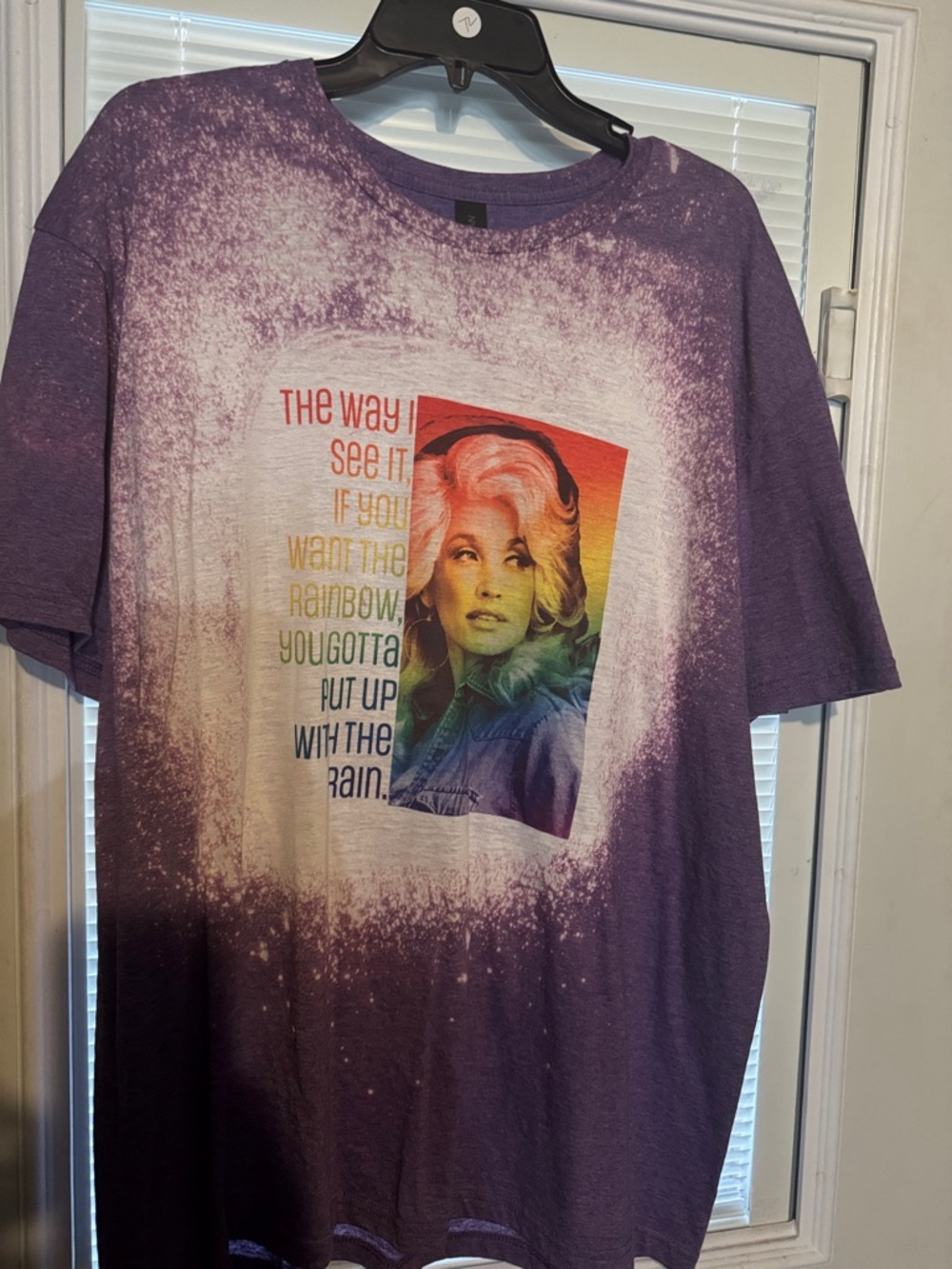 DOLLY PARTON Purple Rainbow Dolly Parton Short Sleeve Tee